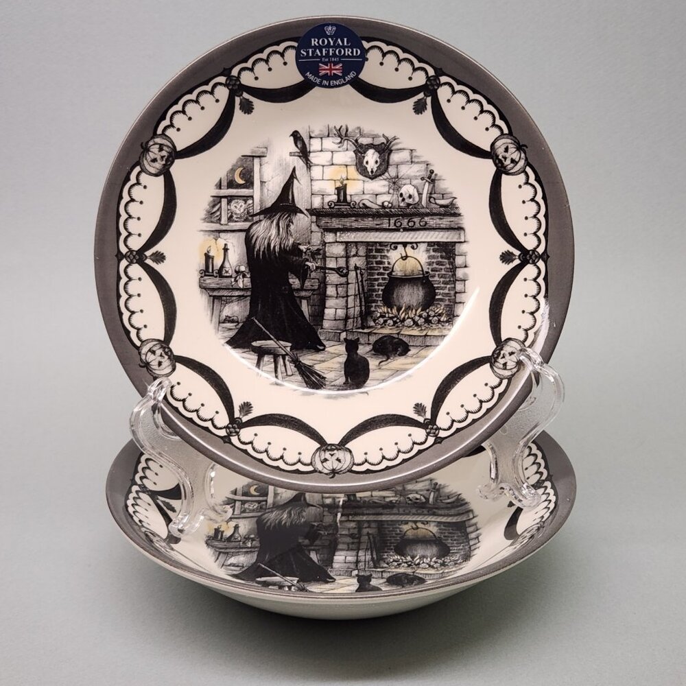 Set of 2  Cereal Bowls - Royal Stafford Haunted Home Halloween China